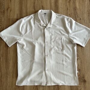 NEW Lululemon Lightweight Camp Collar Button-Up, Size Large, Mojave Tan Brown